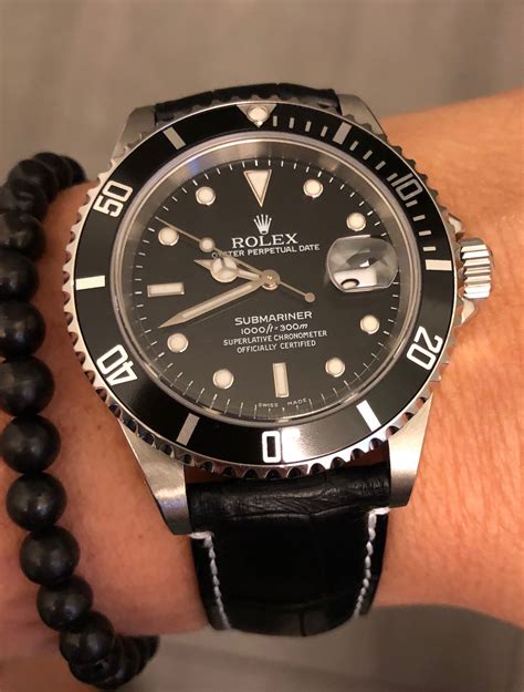 rolex submariner leather strap price.